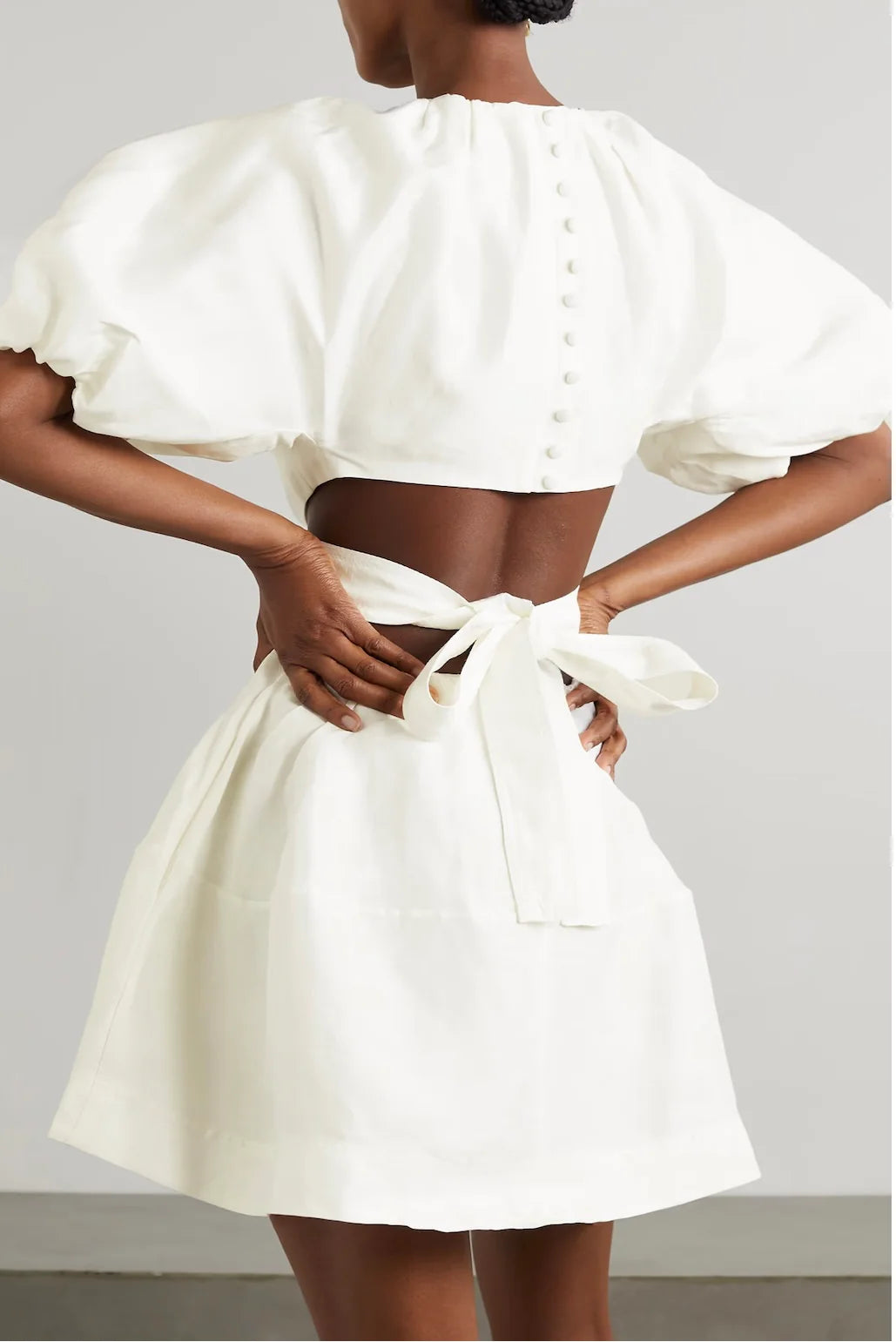 aje mimosa puff sleeve mini dress Aje