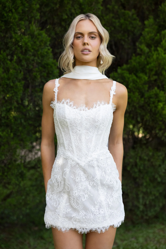 Alira Bridal - Sienna Lace Corset Mini Dress